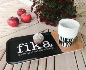 Bricka "Fika - Make time"